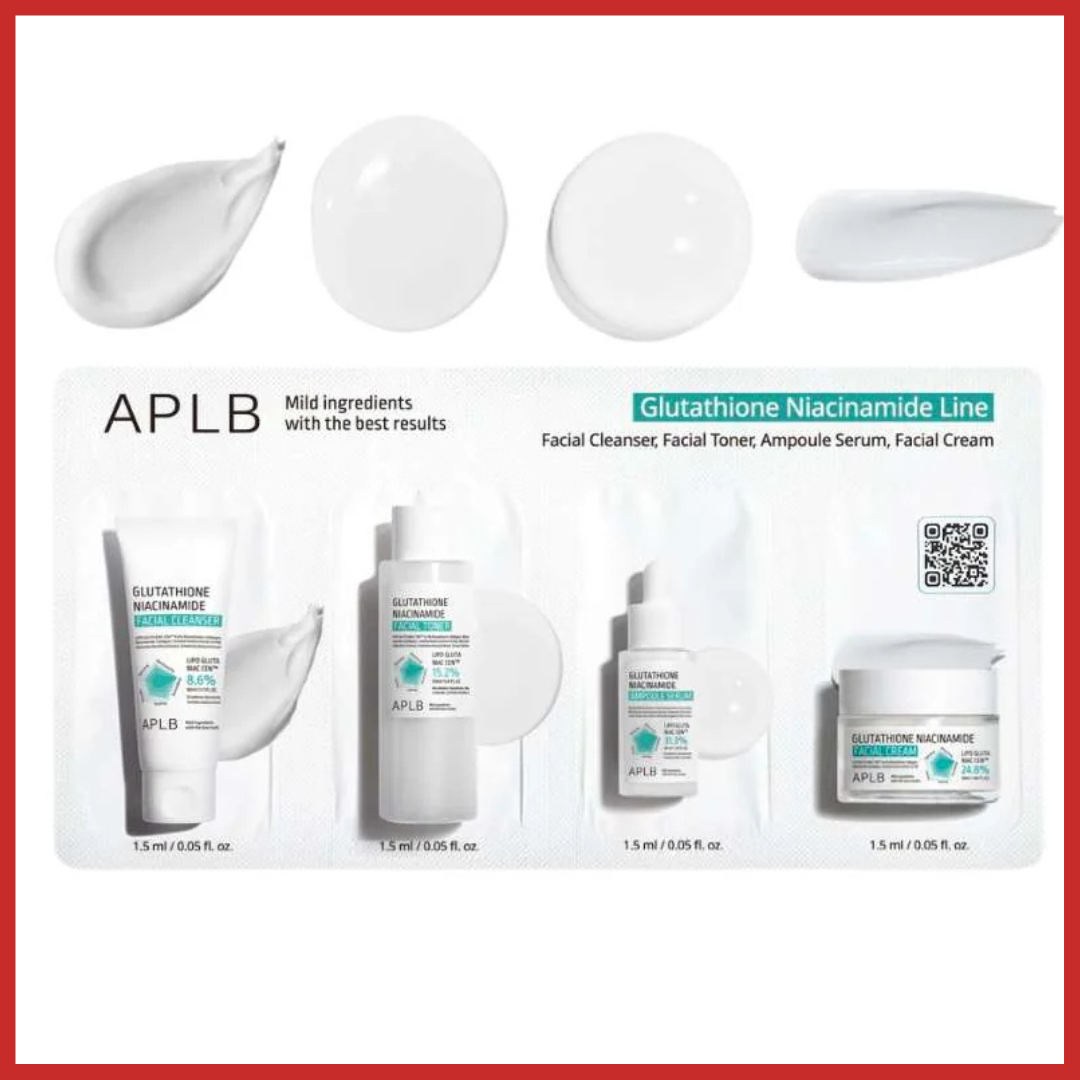 APLB Glutathione Niacinamide Skin 4 Types Sachet Set