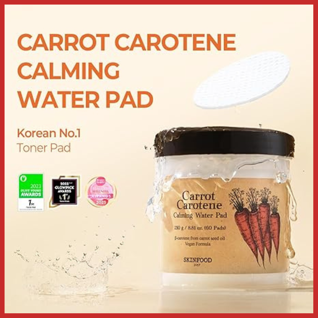 SKINFOOD Carrot Carotene Calming Water Pad 60 pads