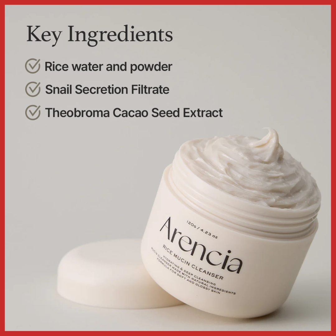 Arencia Rice Mucin Face Cleanser 120g