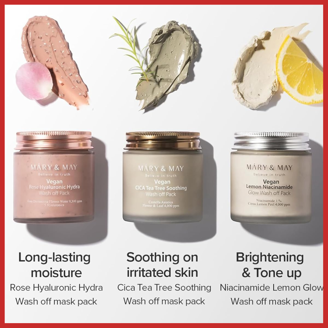 Mary&May Rose Hyaluronic Hydra Wash Off Mask Pack 125g