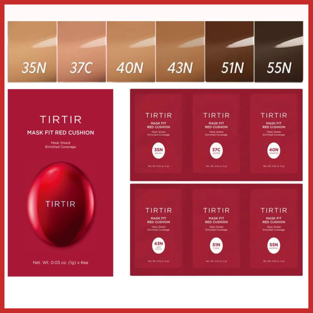 TIRTIR Mask Fit Red Cushion 6 Shade Trial Kit