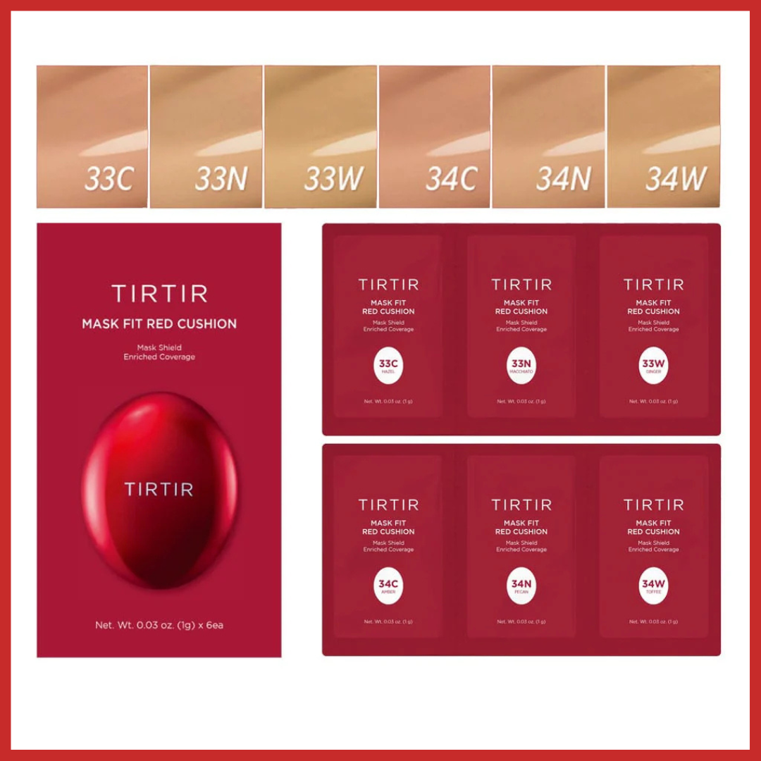 TIRTIR Mask Fit Red Cushion 6 Shade Trial Kit
