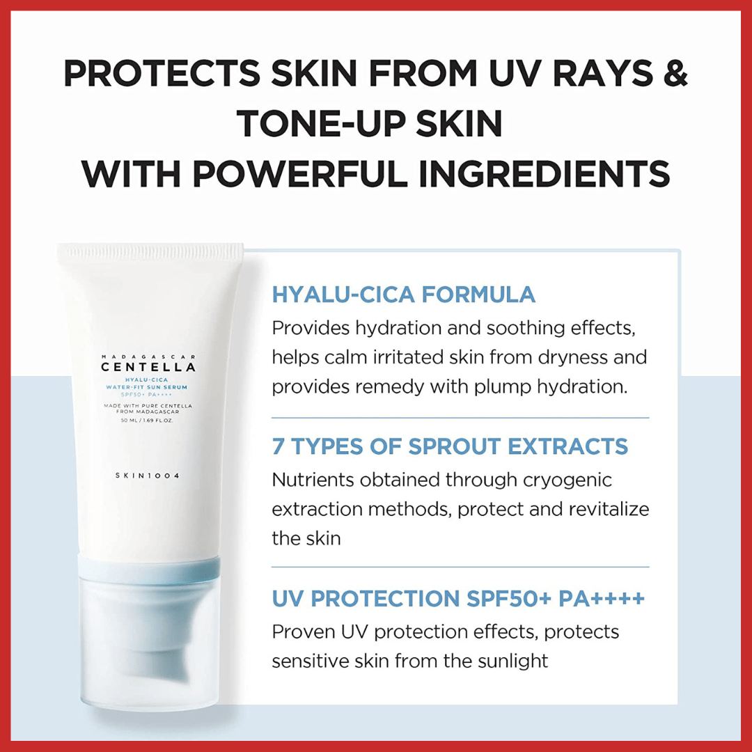 Skin1004 Madagascar Centella Hyalu-Cica Water-Fit Sun Serum 50ml (SPF50+ PA++++)