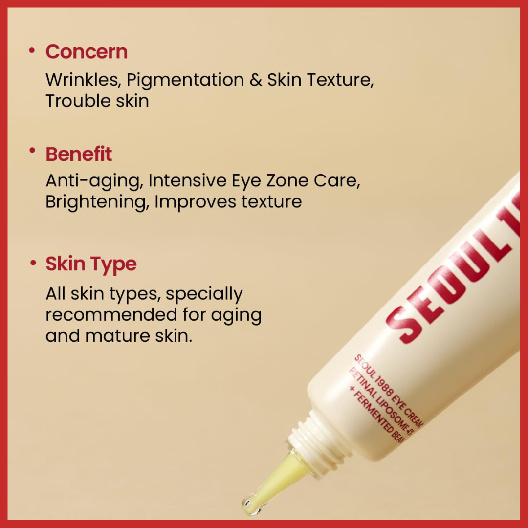 KSECRET SEOUL 1988 Eye Cream : Retinal Liposome 4% + Fermented Bean 30ml