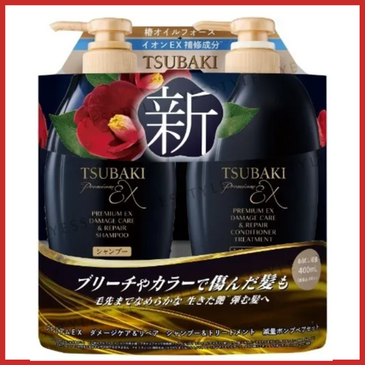 Tsubaki Premium EX Damage Care & Repair Shampoo & Conditioner Set 400mlx2