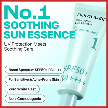 numbuzin No.1 Clear Filter Sun Essence 50ml SPF50+