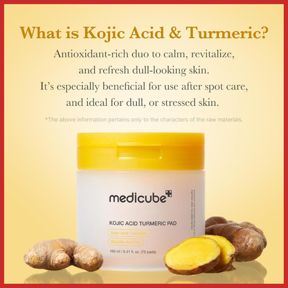 medicube Kojic Acid Turmeric Pad 70pcs