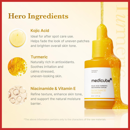 medicube Kojic Acid Turmeric Niacinamide Serum 30ml