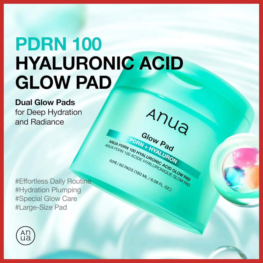 ANUA PDRN 100 Hyaluronic Acid Glow Pad 60 Pads