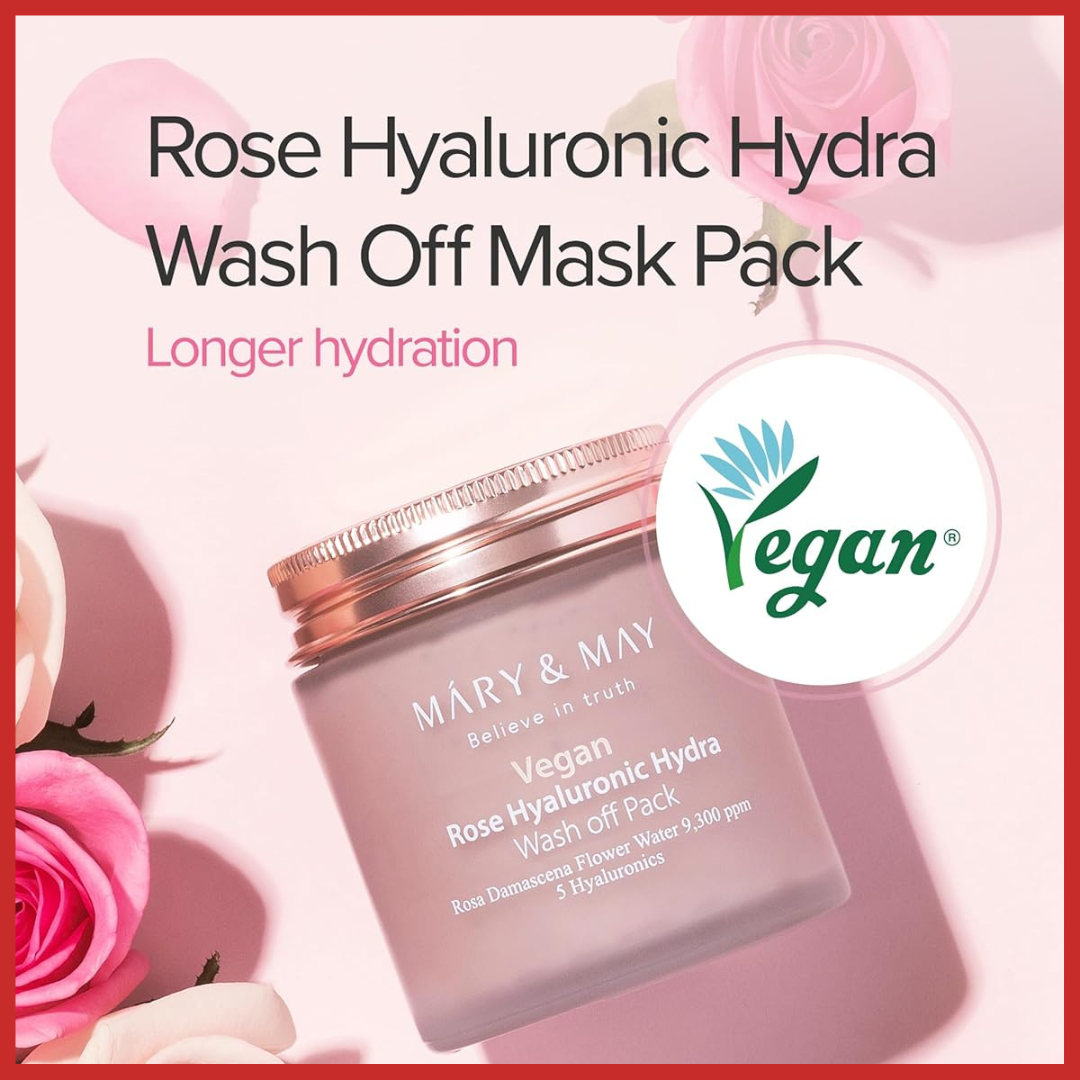 Mary&May Rose Hyaluronic Hydra Wash Off Mask Pack 125g