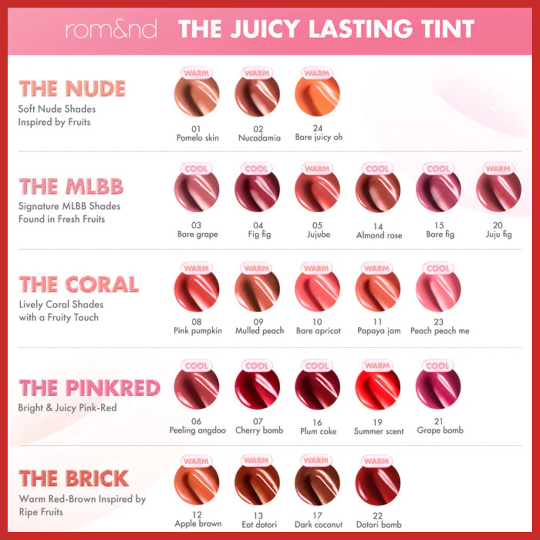 rom&nd The Juicy Lasting Tint 01 Pomelo Skin