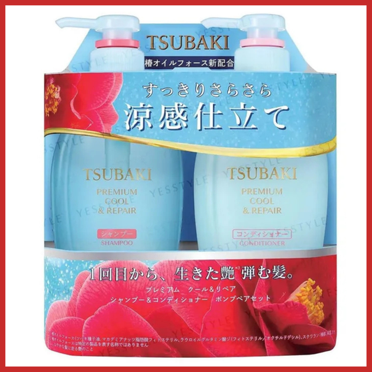 Shiseido Tsubaki Premium Cool & Repair Shampoo & Conditioner Set 450ml x2
