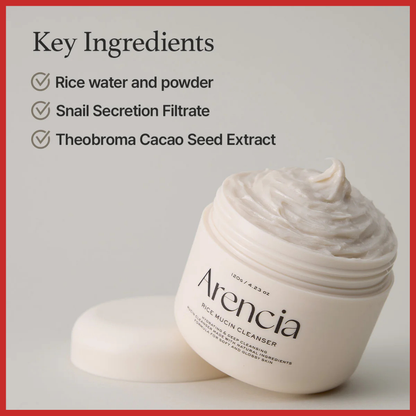 Arencia Rice Mucin Face Cleanser 120g