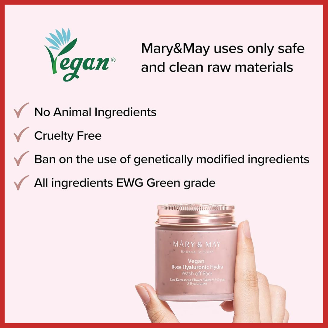 Mary&May Rose Hyaluronic Hydra Wash Off Mask Pack 125g