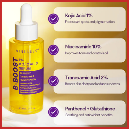 NINELESS B-Boost 1% Kojic Acid Serum 30ml