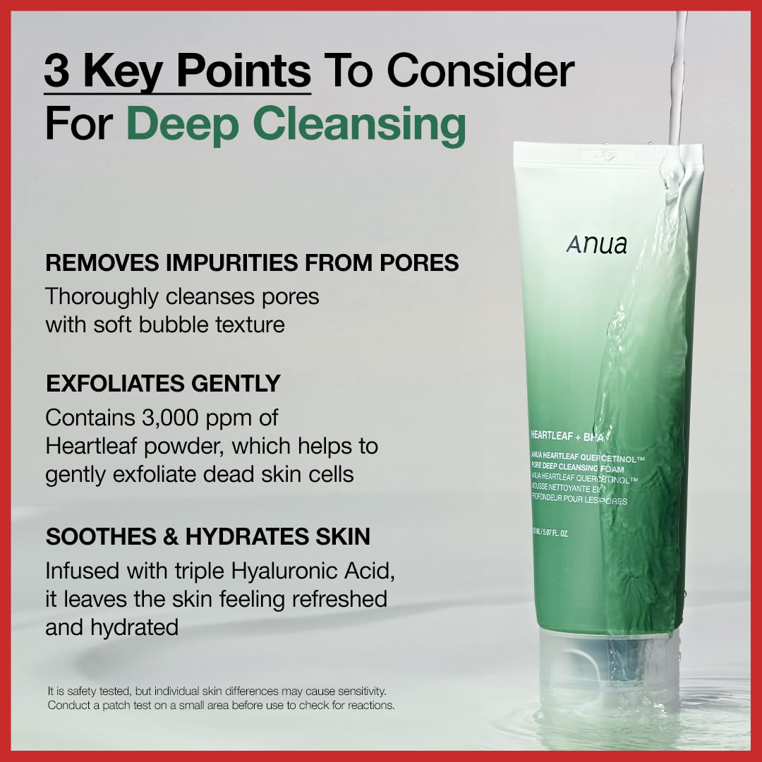 ANUA Heartleaf Quercetinol Pore Deep Cleansing Foam 150ml