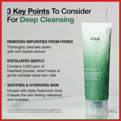 ANUA Heartleaf Quercetinol Pore Deep Cleansing Foam 150ml