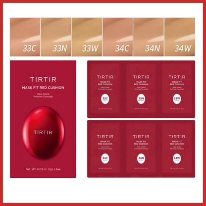 TIRTIR  Mask Fit Red Cushion 6 Shade Trial Kit