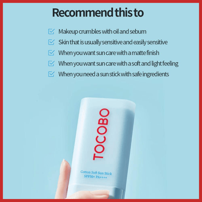 TOCOBO Cotton Soft Sun Stick SPF50+ PA++++ 19g