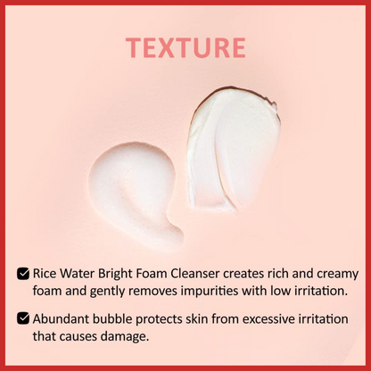 The Face Shop Rice Water Bright Facial Foaming Cleanser 150ml