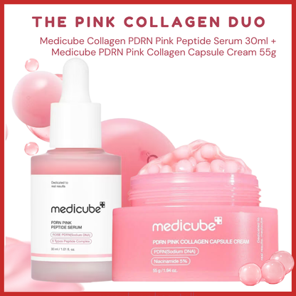 Medicube PDRN Pink Glow Collagen Duo Set – PDRN Serum & PDRN Capsule Cream