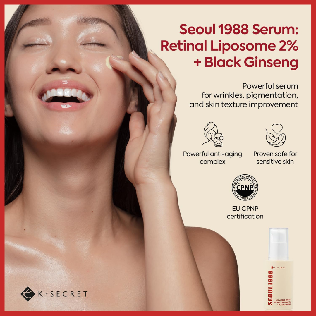 K-SECRET SEOUL 1988 Serum Retinal Liposome 2% + Black Ginseng 30ml