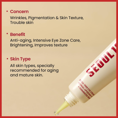 KSECRET SEOUL 1988 Eye Cream : Retinal Liposome 4% + Fermented Bean 30ml